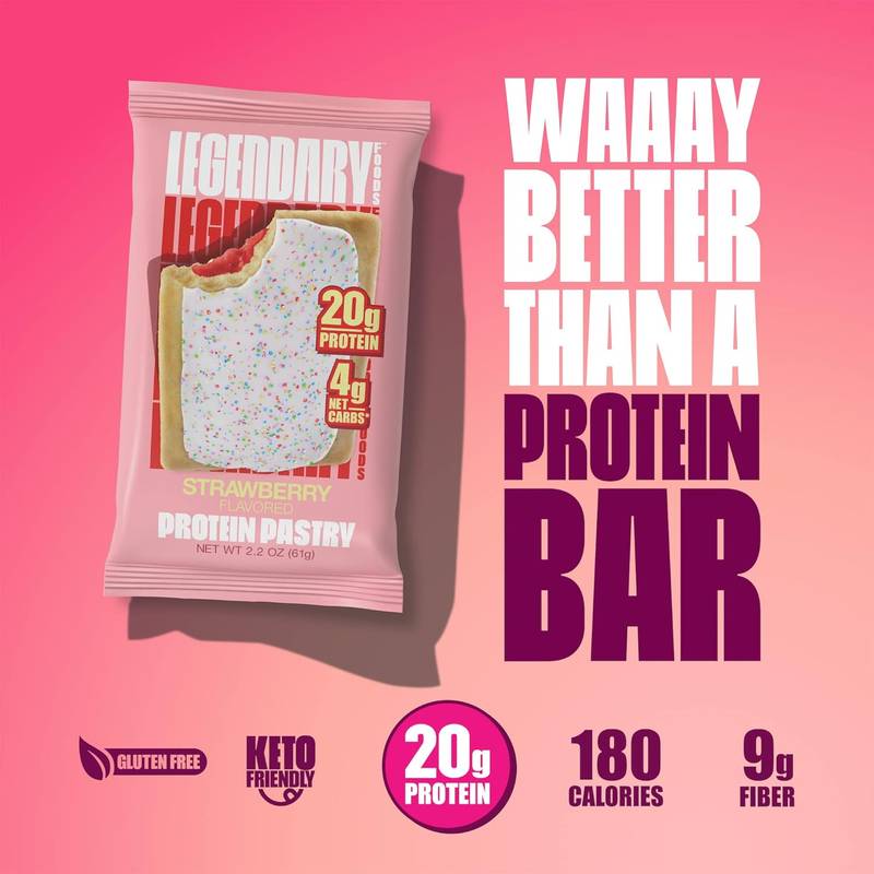 Legendary Foods Strawberry Protein Pastry Case 10 CT