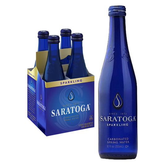 Saratoga Springs Sparkling Water 4pk 12oz Glass Bottle