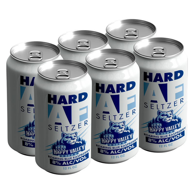 Hard AF PSU Blue Roaring Raspberry Seltzer 6pk 12oz Can 8% ABV