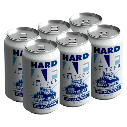 Hard AF PSU Blue Roaring Raspberry Seltzer 6pk 12oz Can 8% ABV