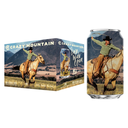 Crazy Mountain Lime Lager Non Alcoholic 6pk 12oz Can 0.5% ABV