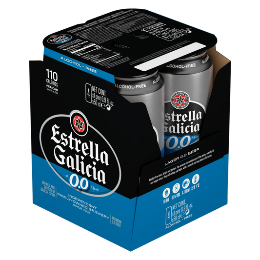 Estrella Galicia 0.0 Non-Alcoholic (4PKC 16.9 OZ)