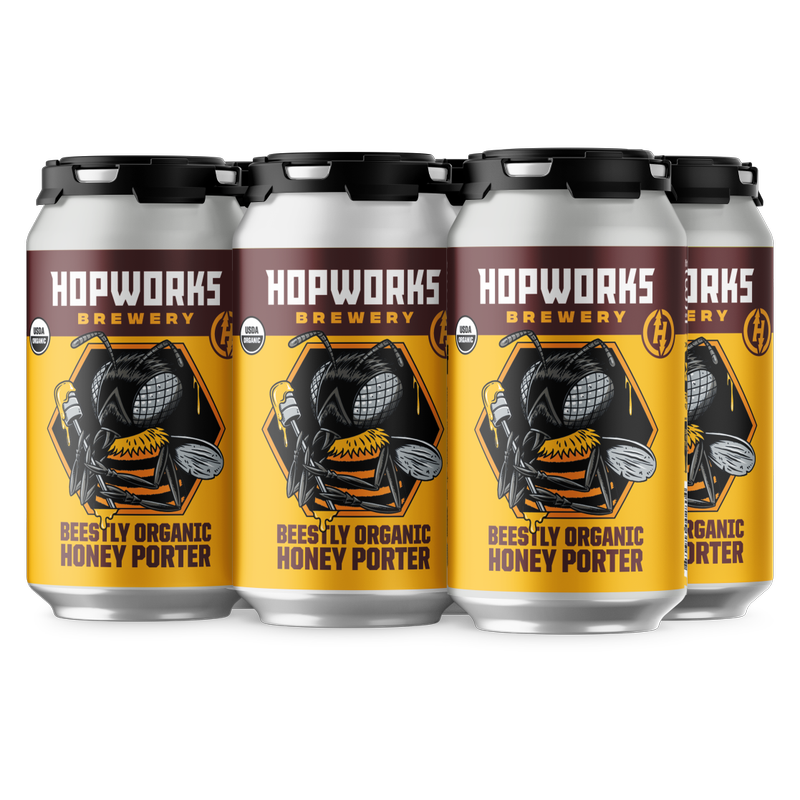 Hopworks Urban Brewery Beestly Honey Porter 6pk 12oz