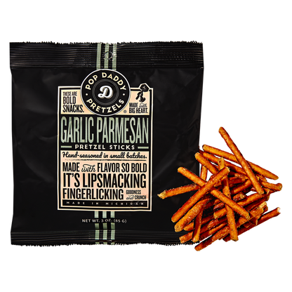 Pop Daddy Pretzels  Garlic Parmesan Seasoned Pretzel Sticks - 3oz