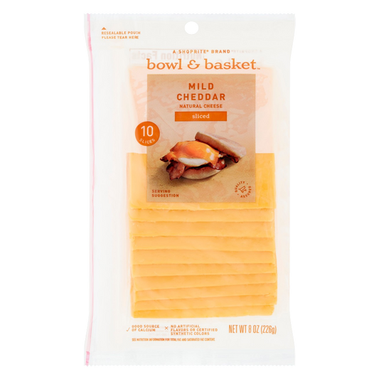 Bowl & Basket Sliced Mild Cheddar Cheese - 8oz / 10ct