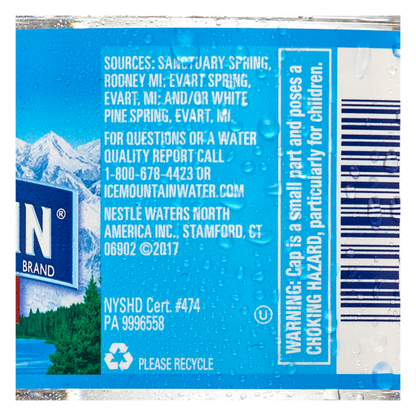 Ice Mountain Natural Spring Water 1L Btl
