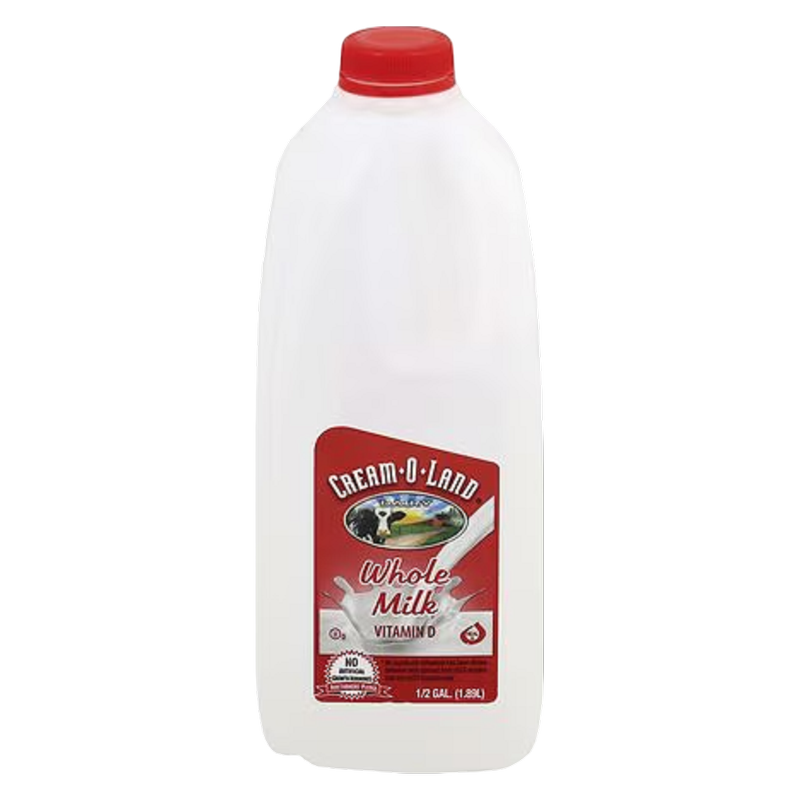 Cream-O-Land Vitamin D Whole Milk - 1/2 Gallon