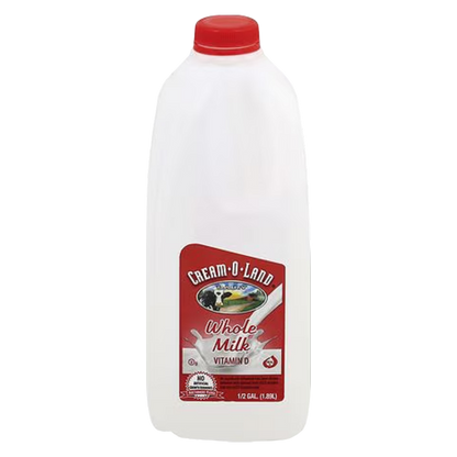 Cream-O-Land Vitamin D Whole Milk - 1/2 Gallon
