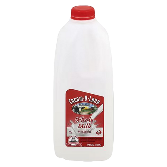 Cream-O-Land Vitamin D Whole Milk - 1/2 Gallon