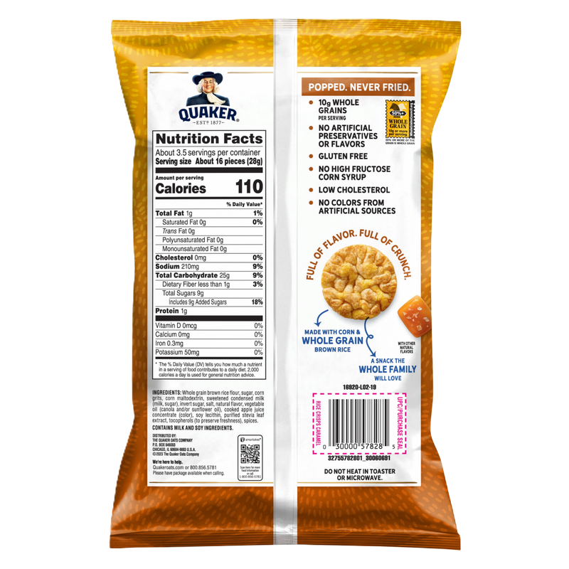 Quaker Rice Crisps Caramel 3.52oz