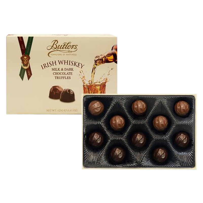 Butler's Irish Whiskey Milk & Dark Chocolate Truffles 4.4oz