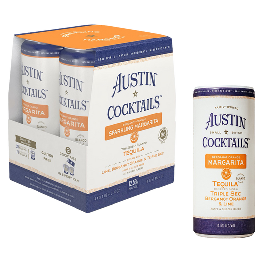 Austin Cocktail Bergamot Orange Sparkling Margarita 4pk 250ml Can 12.5% ABV