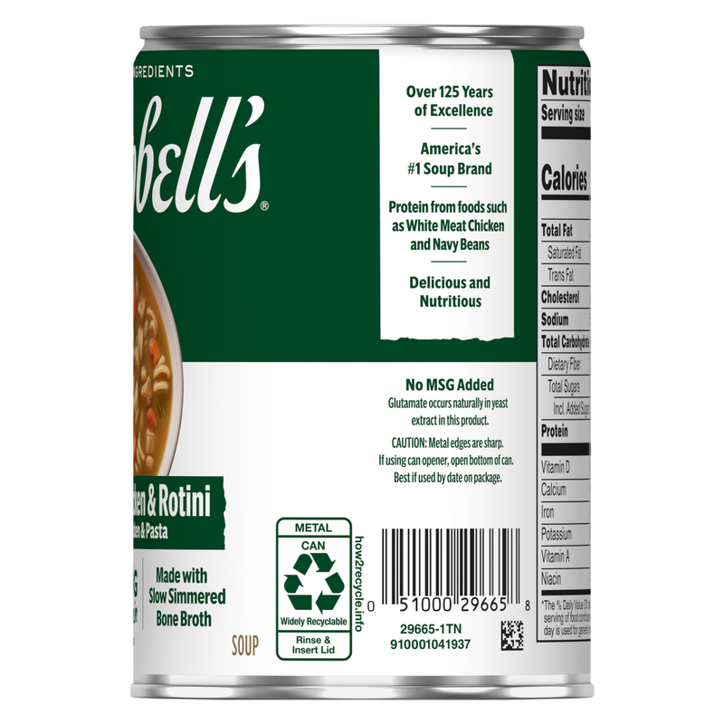 Campbell's® Protein Homestyle Chicken and Rotini Soup, 16.1 Oz Can