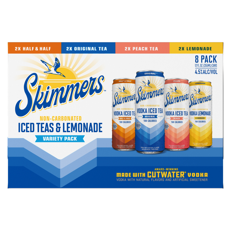 Skimmers Vodka Iced Tea Variety Pack 8pk 12oz Can 4.5% ABV