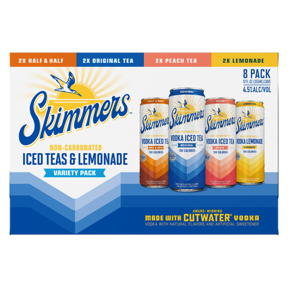 Skimmers Vodka Iced Tea Variety Pack 8pk 12oz Can 4.5% ABV