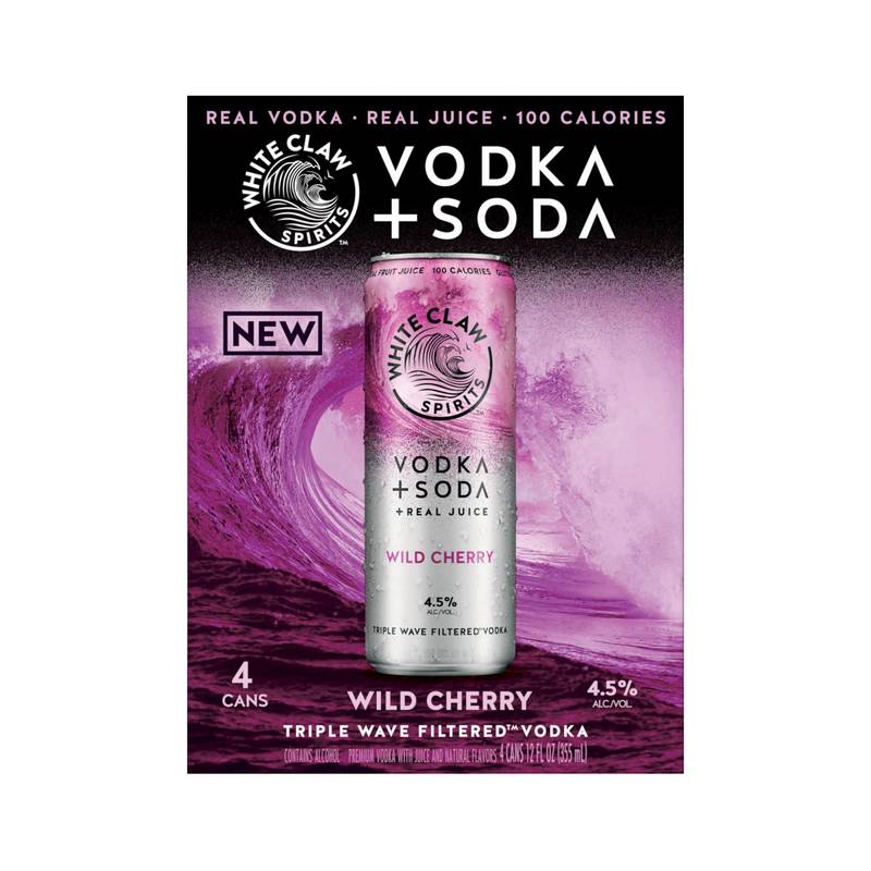 White Claw Vodka + Soda Wild Cherry 4pk 12oz Can 4.5% ABV