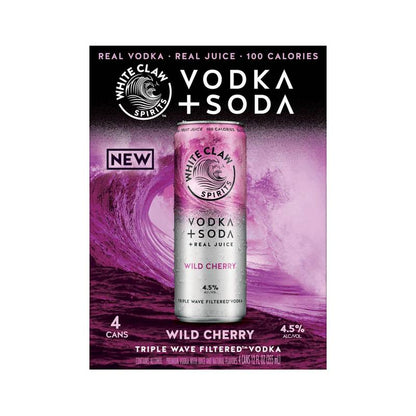 White Claw Vodka + Soda Wild Cherry 4pk 12oz Can 4.5% ABV