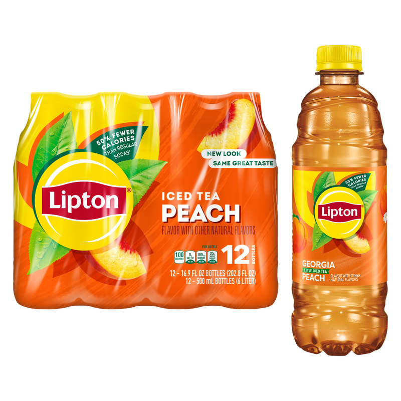 Lipton Iced Peach Tea 12pk 16.9oz Btl