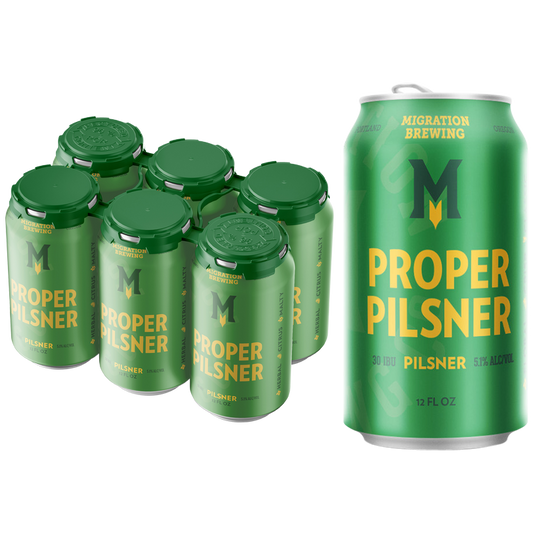 Migration Brewing Proper Pilsner 6pk 12oz Can 5.1% ABV