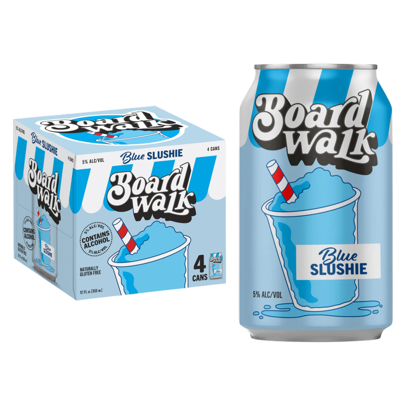 Boardwalk Blue Slushie 4pk 12oz Can