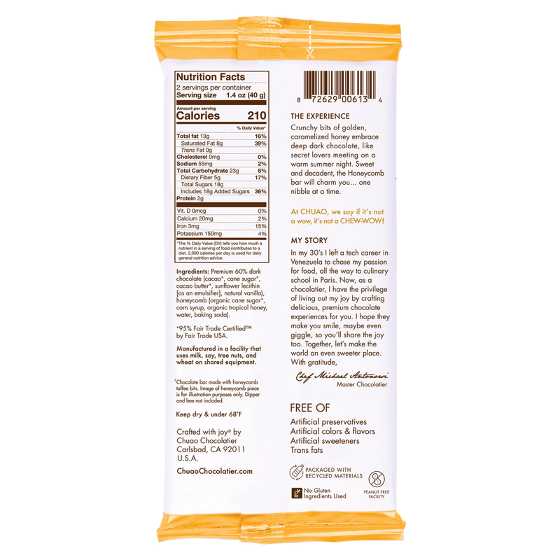 Chuao Chocolatier Honeycomb Bar 2.8 Oz