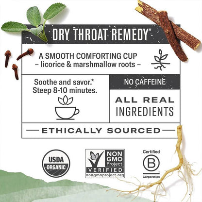 Numi Organic Throat Soother Tea 18ct Box