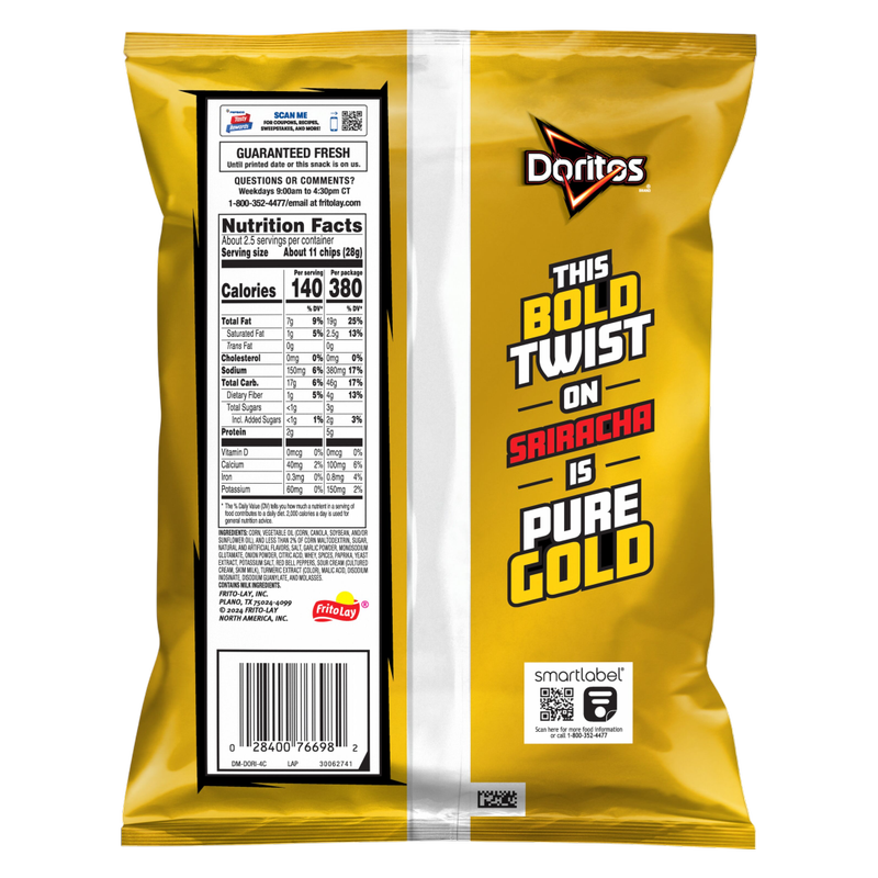 Doritos Golden Tangy Sriracha 2.625oz