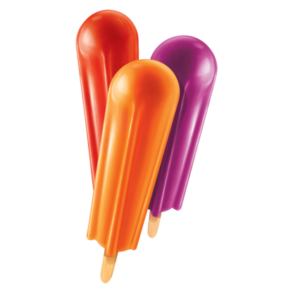 Popsicle Original Orange, Cherry, Grape Ice Pops 18ct