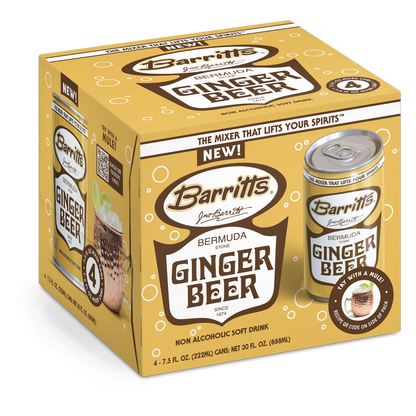 Barritt's Ginger Beer 4pk 7.5oz Can