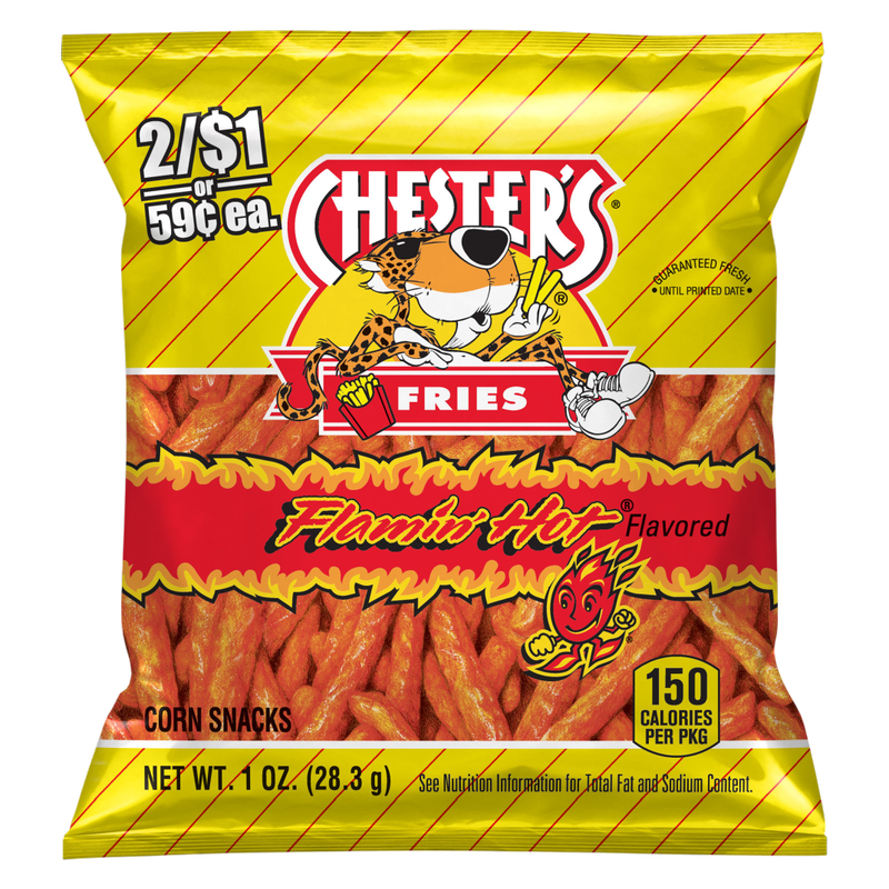Chester's Fries Corn Snacks Flamin' Hot Flavored 1 Oz