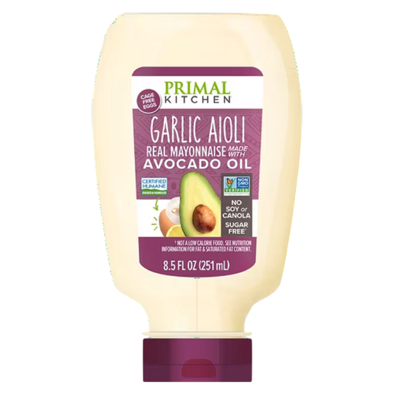 Primal Kitchen Garlic Aiolic Mayo Squeeze Bottle 8.5 oz