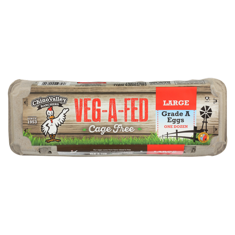 Chino Valley Ranchers Veg-A-Fed Cage-Free Large White Eggs - 12ct