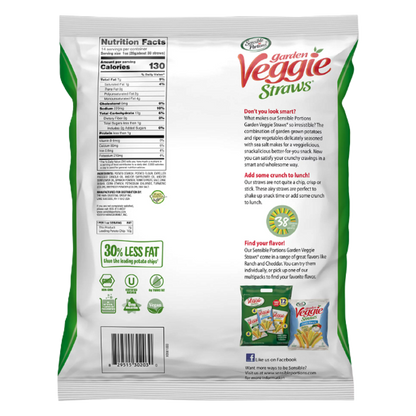 Sensible Portions Garden Veggie Straws Sea Salt Potato and Vegetable Snack 5oz
