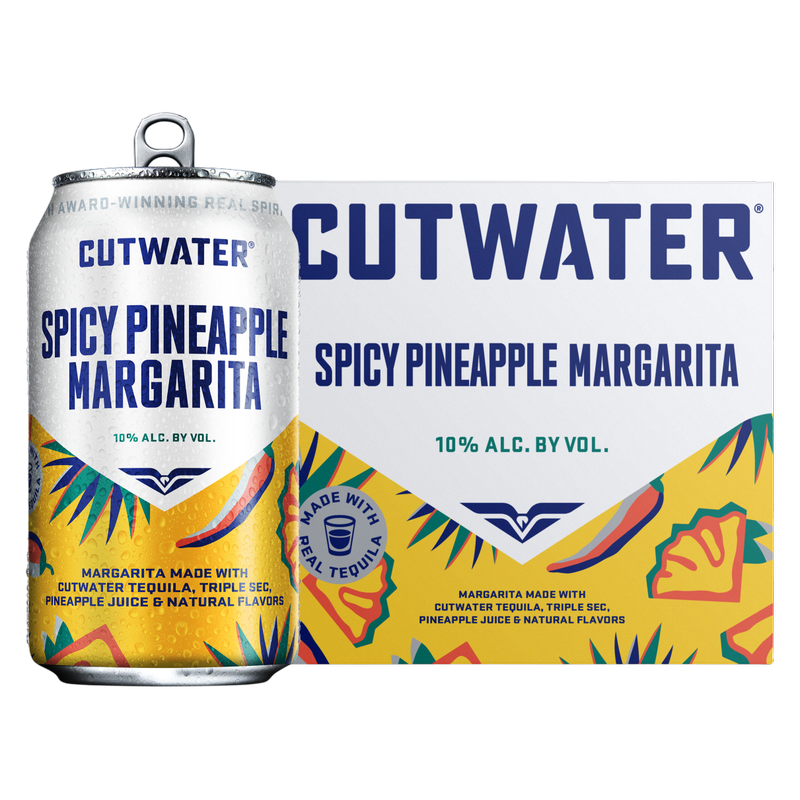 Cutwater Spicy Pineapple Margarita 4pk 12oz 10% ABV