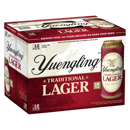 Yuengling Lager 12pk 16oz Can 4.5% ABV