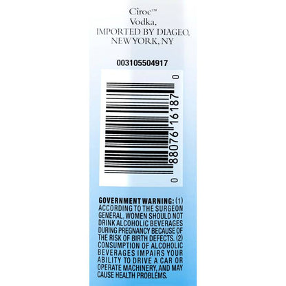 CIROC Ultra-Premium Vodka, 1 L