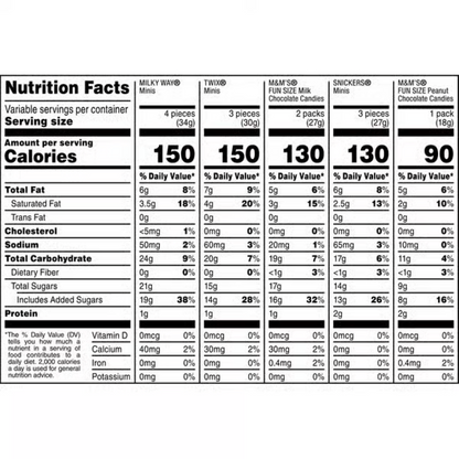 120 pieces, Halloween Chocolate Variety Mix, 46.19oz