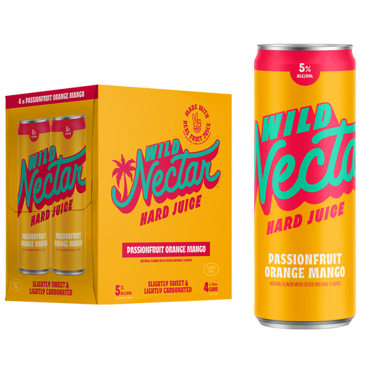 Wild Nectar Hard Juice Passion Fruit Orange Mango 4pk 12oz Can 5% ABV