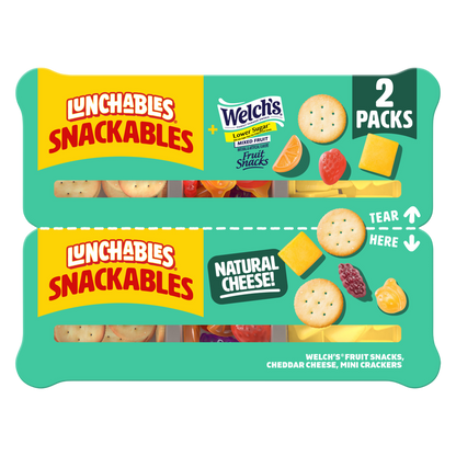 Lunchables Snackables Cheddar Cheese & Crackers with Welch's fruit Snacks - 2ct