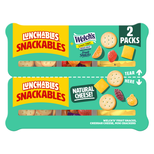 Lunchables Snackables Cheddar Cheese & Crackers with Welch's fruit Snacks - 2ct