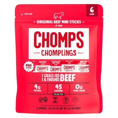 CHOMPS Mini Original Beef Chomplings, 0.5oz 6ct