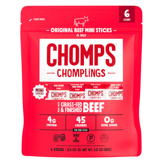 CHOMPS Mini Original Beef Chomplings, 0.5oz 6ct