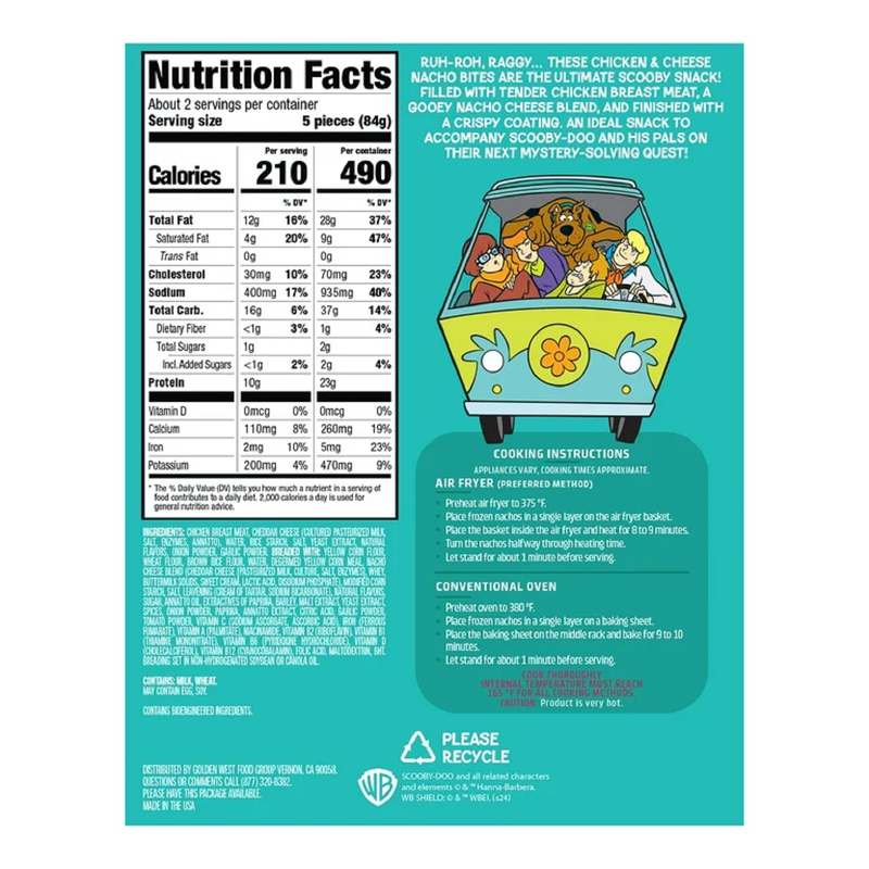 Scooby-Doo Frozen Nacho Chicken Bites, 7oz