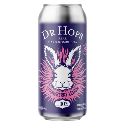 Dr Hops Kombucha Beer Strawberry Lemon Single 16oz Can