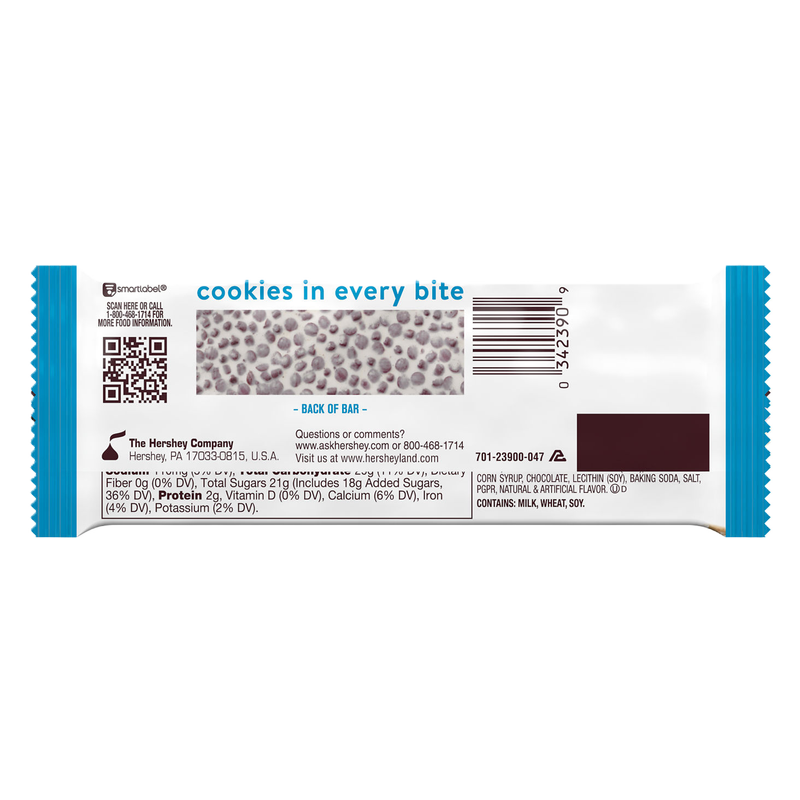 HERSHEY'S Cookies 'n' Creme Candy Bar, 1.5 oz