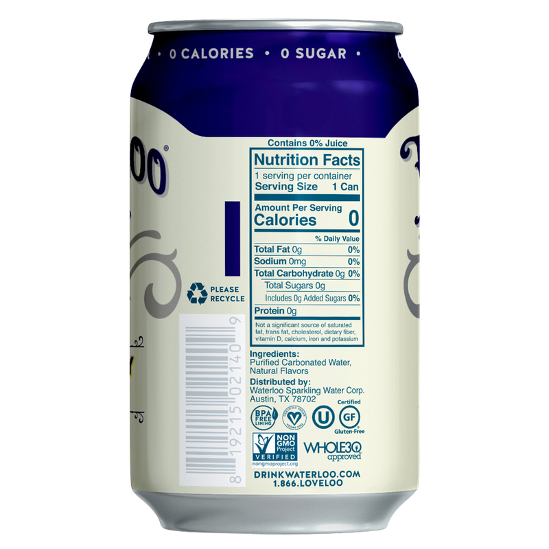 Waterloo Blackberry Lemonade Sparkling Water 12oz Can