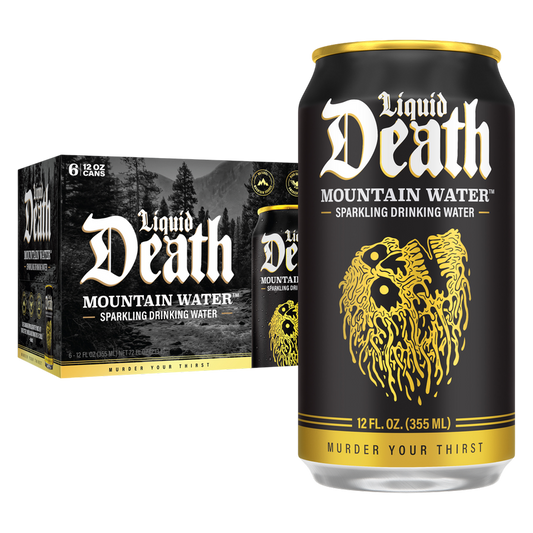 Liquid Death Sparkling Mountain Water 6pk 12oz Can