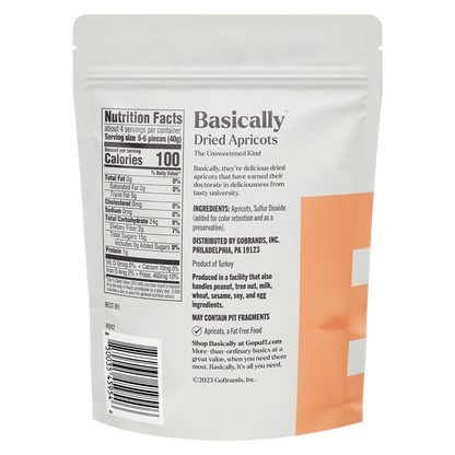 Basically Unsweetened Dried Apricots 6oz