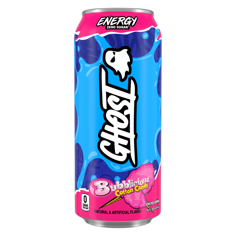 GHOST ENERGY Bubblicious Cotton Candy 16oz Can