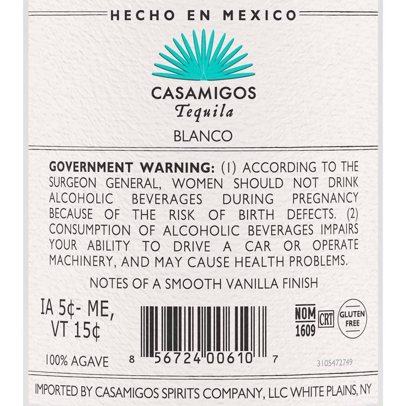 Casamigos Blanco Tequila 1L (80 Proof)